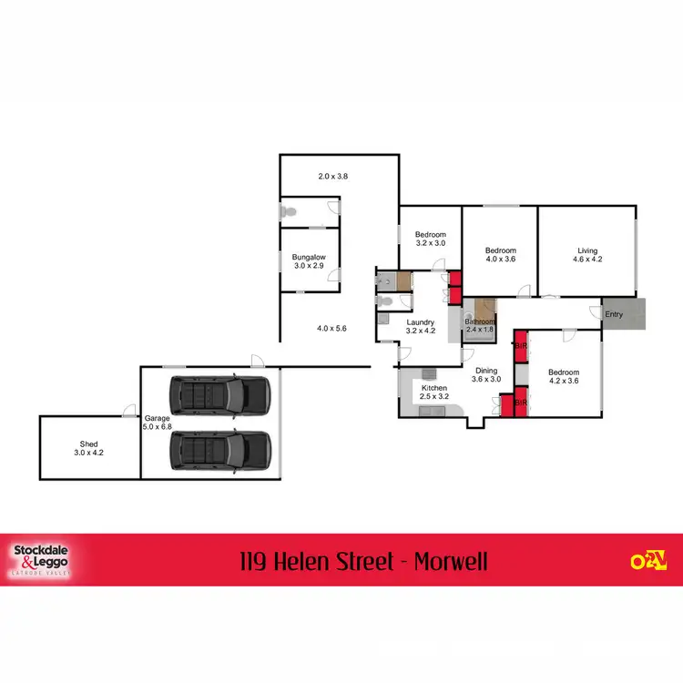 Floorplan of Homely house listing, 119 Helen Street, Morwell VIC 3840