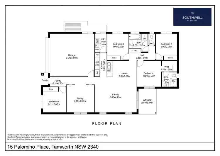 Floorplan of Homely house listing, 15 Palomino Place, Tamworth NSW 2340