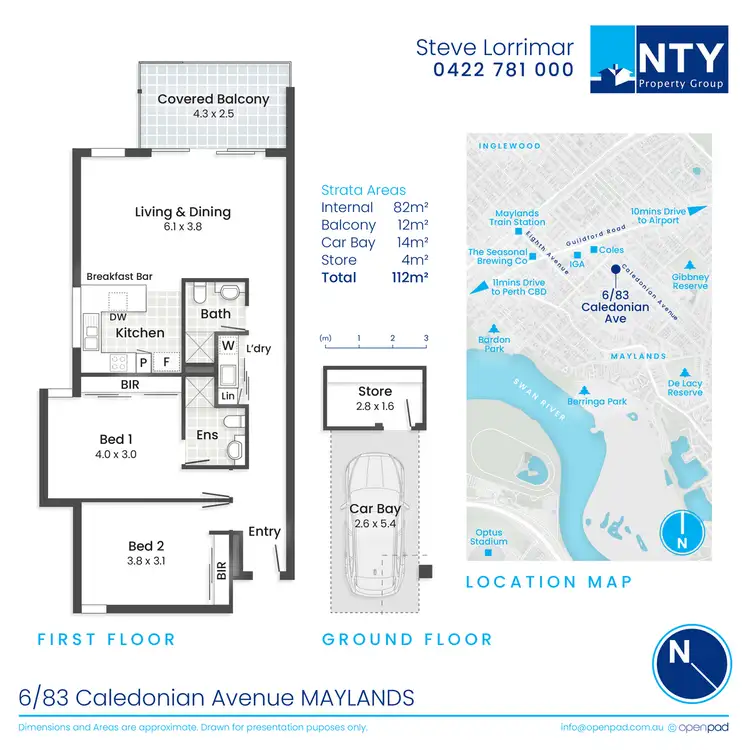 Floorplan of Homely apartment listing, 6/83 Caledonian Avenue, Maylands WA 6051