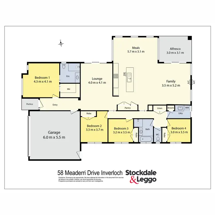 Floorplan of Homely house listing, 58 Meanderri Drive, Inverloch VIC 3996