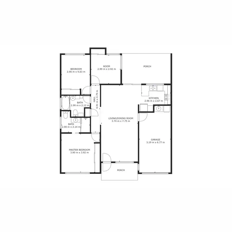 Floorplan of Homely unit listing, 95/31 Archipelago Street, Pacific Pines QLD 4211