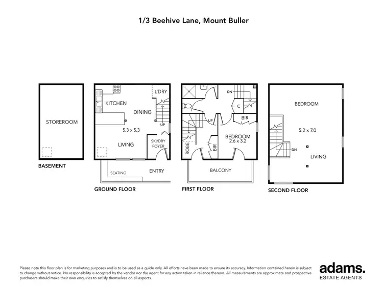 Floorplan of Homely townhouse listing, 1/3 Beehive Lane, Mount Buller VIC 3723