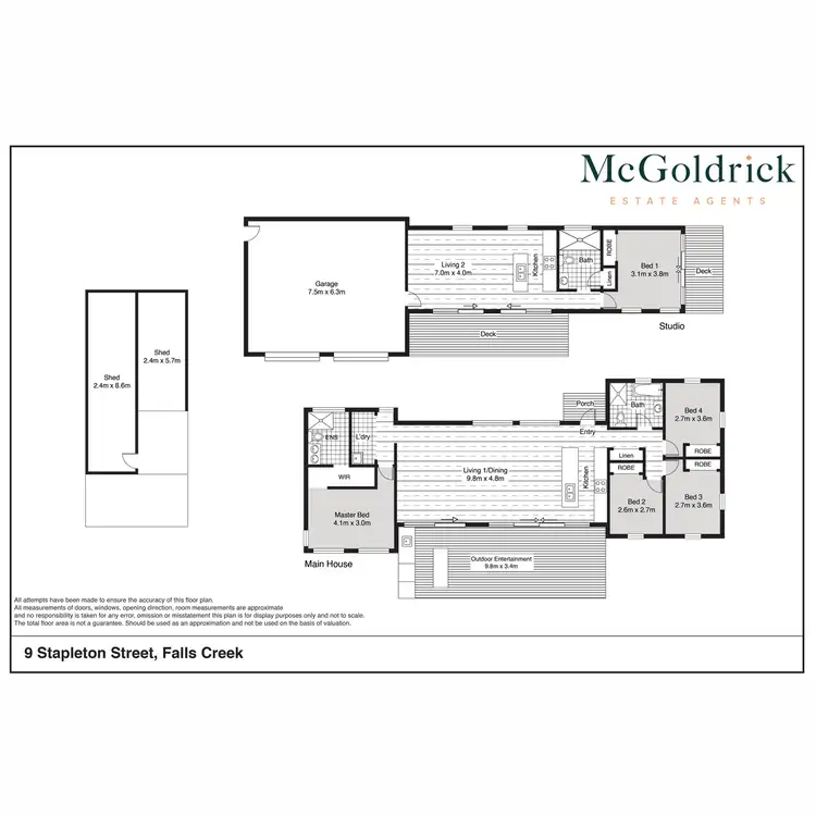 Floorplan of Homely rural property listing, 9 Stapleton Street, Falls Creek NSW 2540
