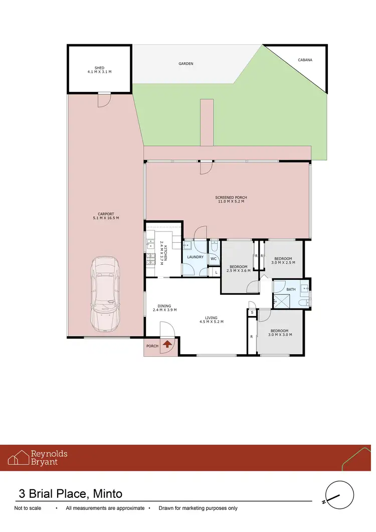 Floorplan of Homely house listing, 3 Brial Place, Minto NSW 2566