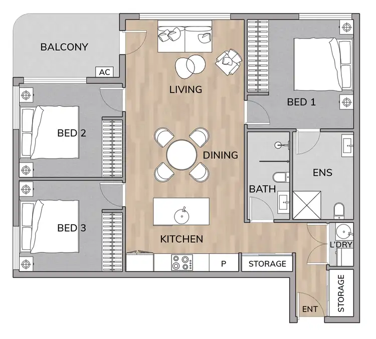 Floorplan of Homely apartment listing, 1012/2 Gribble Street, Gungahlin ACT 2912