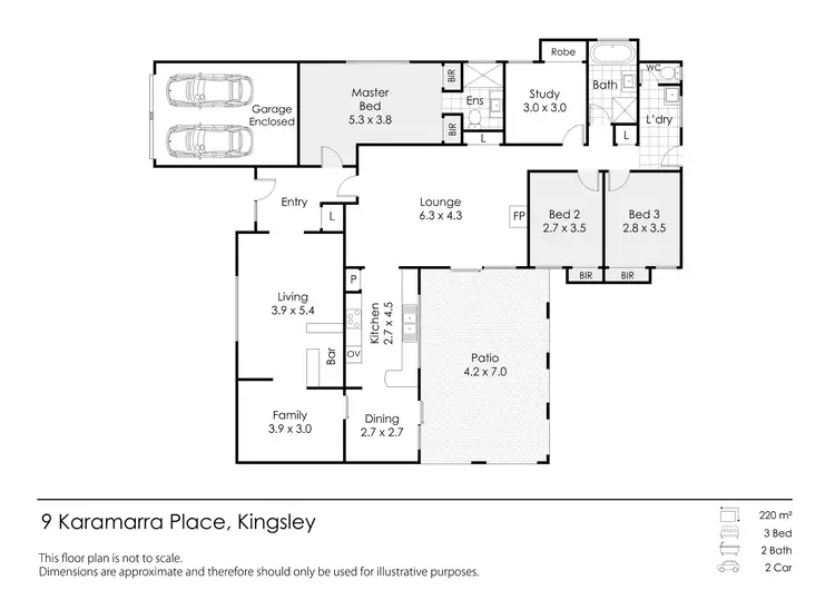 Floorplan of Homely house listing, 9 Karamarra Place, Kingsley WA 6026