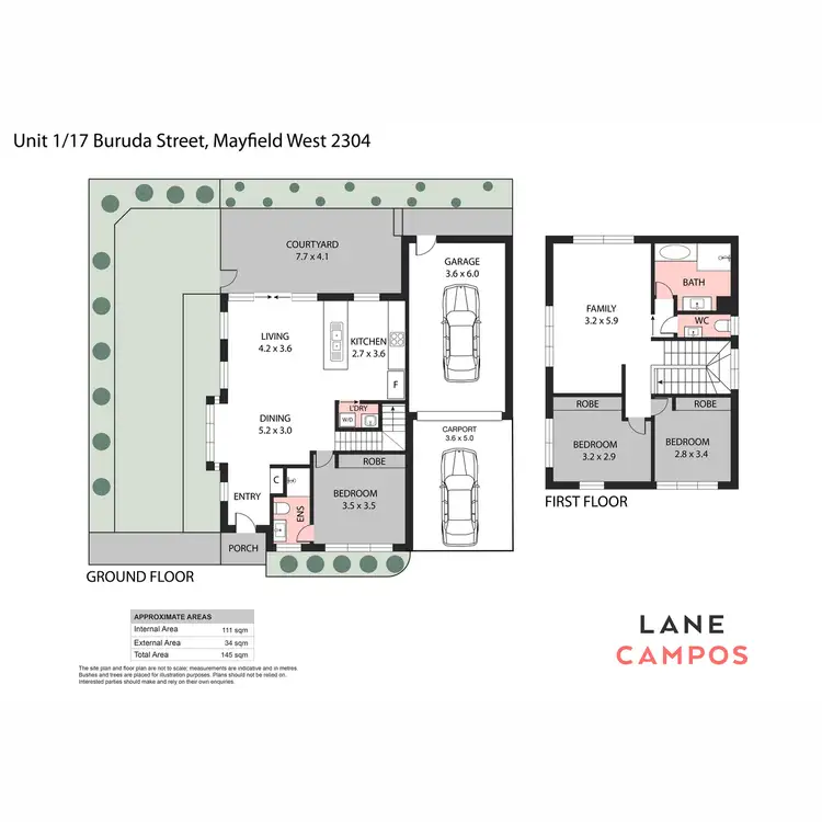 Floorplan of Homely townhouse listing, 1/17 Buruda Street, Mayfield West NSW 2304