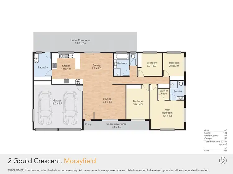Floorplan of Homely house listing, 2 Gould Crescent, Morayfield QLD 4506