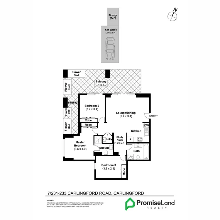Floorplan of Homely apartment listing, 7/231-233 Carlingford Road, Carlingford NSW 2118