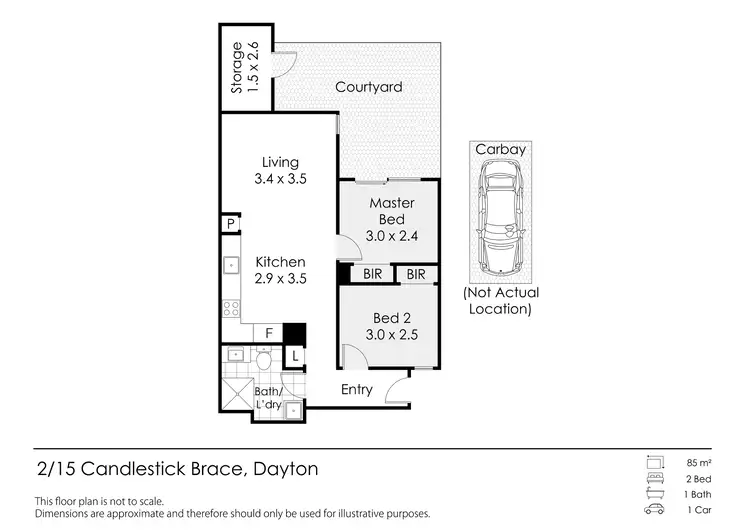 Floorplan of Homely unit listing, 2/15 Candlestick Brace, Dayton WA 6055