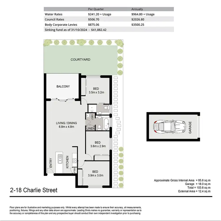 Floorplan of Homely unit listing, 2/18 Charlie Street, Zillmere QLD 4034