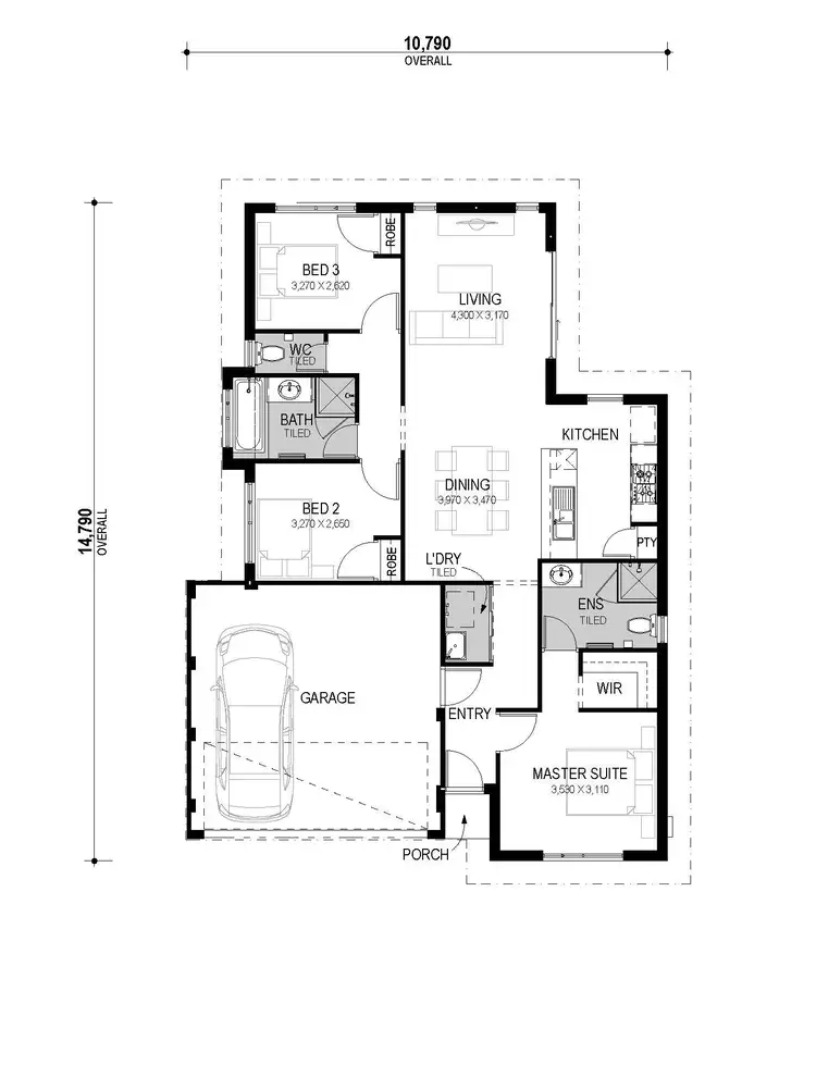 Floorplan of Homely house listing, 13 Cedarleaf Ent, Treeby WA 6164