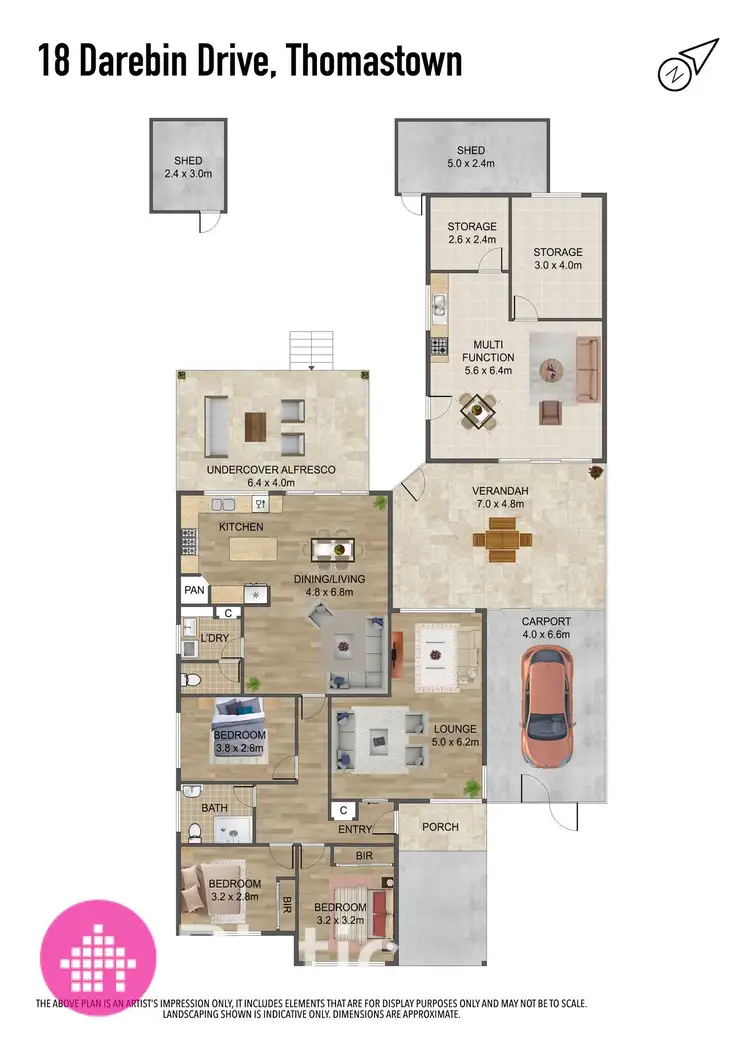 Floorplan of Homely house listing, 18 Darebin Drive, Thomastown VIC 3074