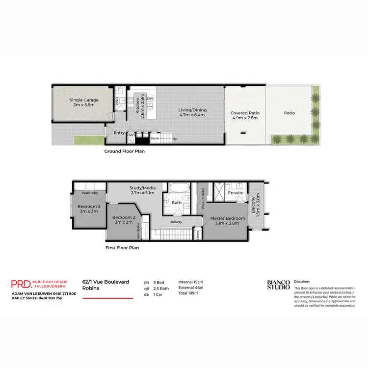 Floorplan of Homely townhouse listing, 62/1 Vue Boulevard, Robina QLD 4226