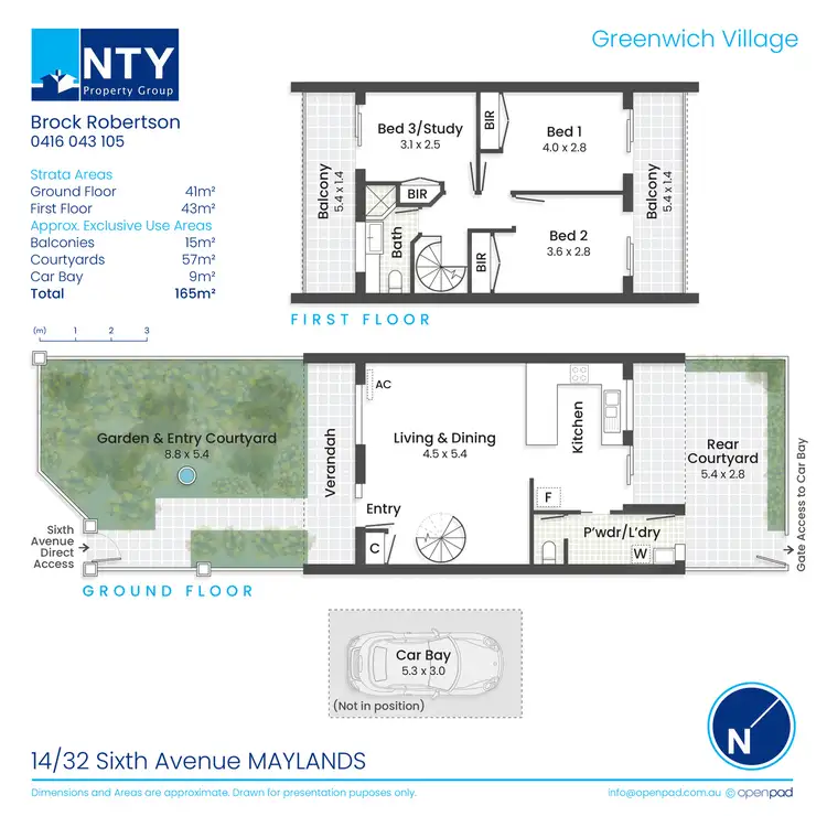 Floorplan of Homely townhouse listing, 14/32 Sixth Avenue, Maylands WA 6051