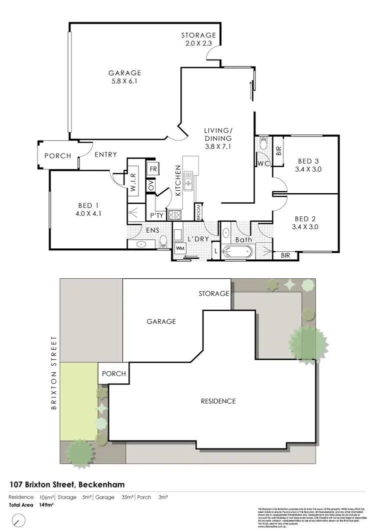 Floorplan of Homely house listing, 107 Brixton Street, Beckenham WA 6107