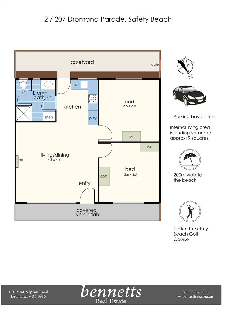 Floorplan of Homely unit listing, 2/207-209 Dromana Parade, Safety Beach VIC 3936