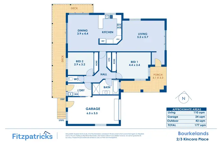 Floorplan of Homely unit listing, 2/3 Kincora Place, Bourkelands NSW 2650
