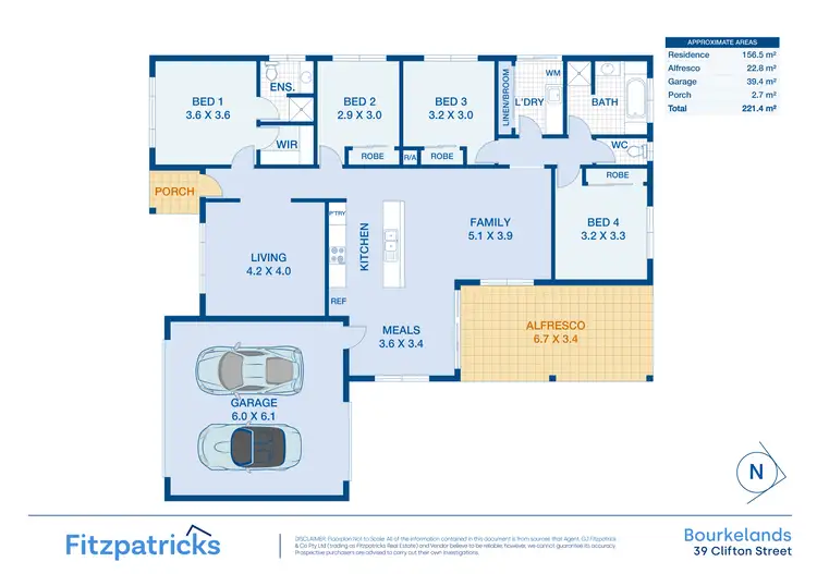 Floorplan of Homely house listing, 39 Clifton Street, Bourkelands NSW 2650