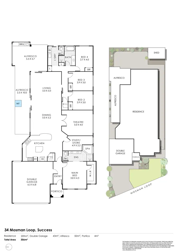 Floorplan of Homely house listing, 34 Mosman Loop, Success WA 6164