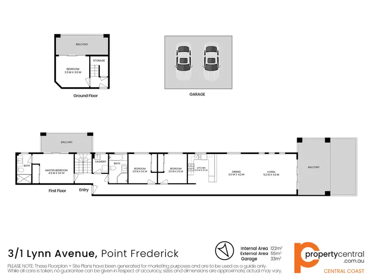 Floorplan of Homely apartment listing, 3/1 Lynn Avenue, Point Frederick NSW 2250