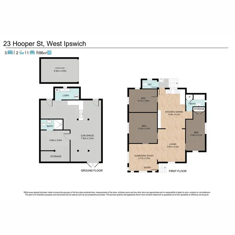 Floorplan of Homely house listing, 23 Hooper Street, West Ipswich QLD 4305