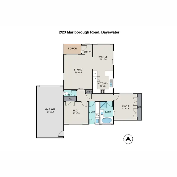 Floorplan of Homely house listing, 2/23 Marlborough Road, Bayswater VIC 3153