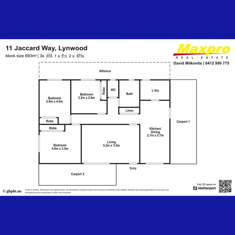 Floorplan of Homely house listing, 11 Jaccard Way, Lynwood WA 6147