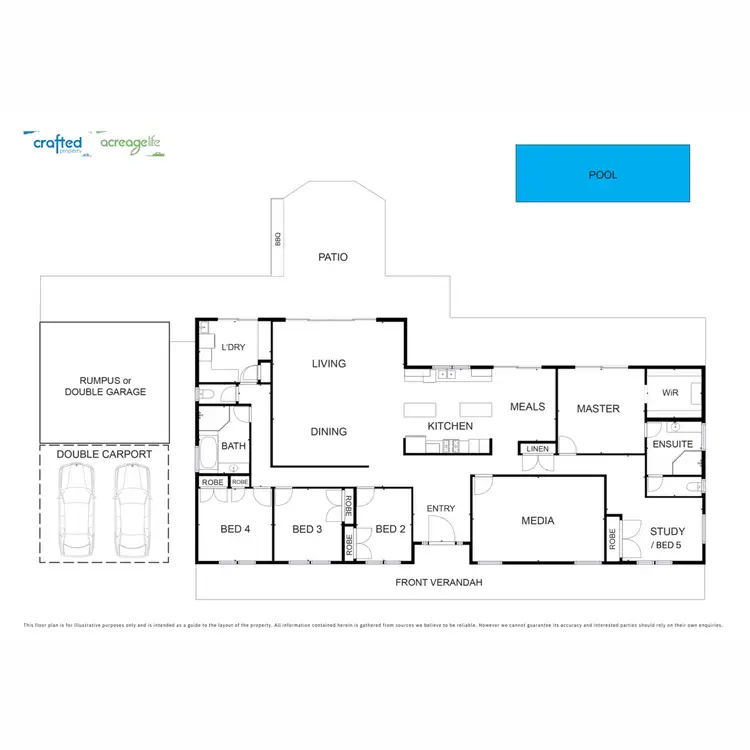 Floorplan of Homely rural property listing, 1 Firetail Court, Greenbank QLD 4124