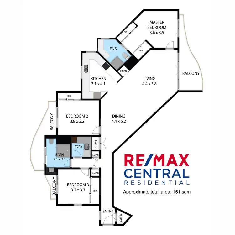 Floorplan of Homely apartment listing, Level 11/501 Queen Street, Brisbane City QLD 4000