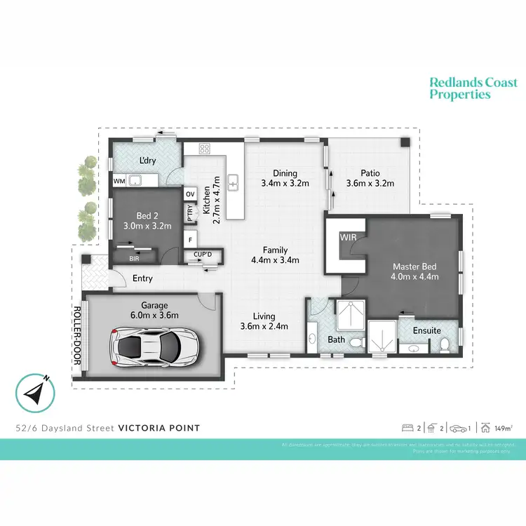 Floorplan of Homely villa listing, 52/6 Daysland Street, Victoria Point QLD 4165