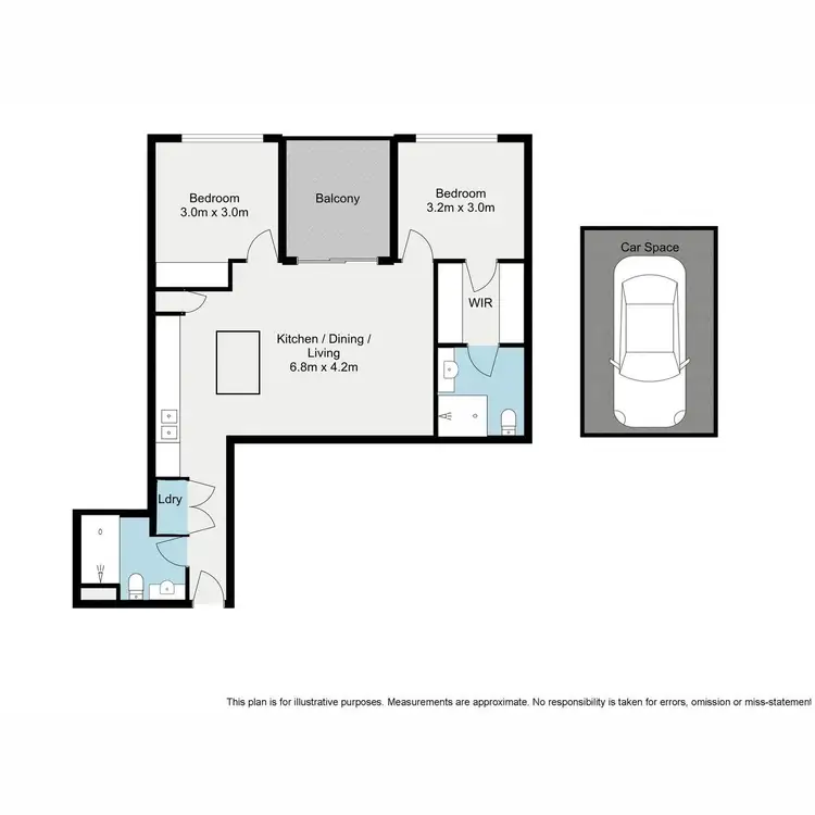 Floorplan of Homely apartment listing, 2106/25 Connor Street, Fortitude Valley QLD 4006
