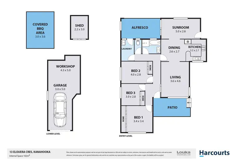 Floorplan of Homely house listing, 13 Elouera Crescent, Kanahooka NSW 2530