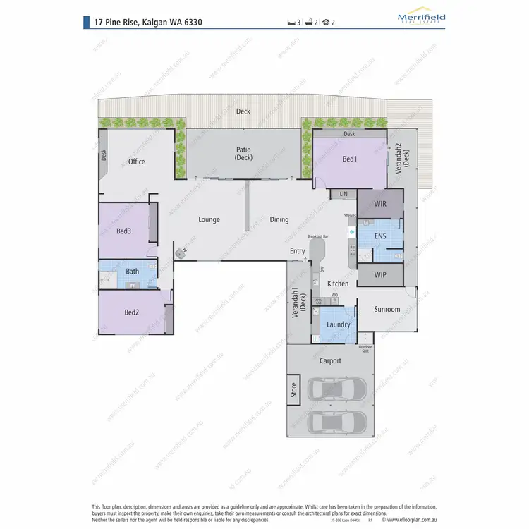 Floorplan of Homely house listing, 17 Pine Rise, Kalgan WA 6330