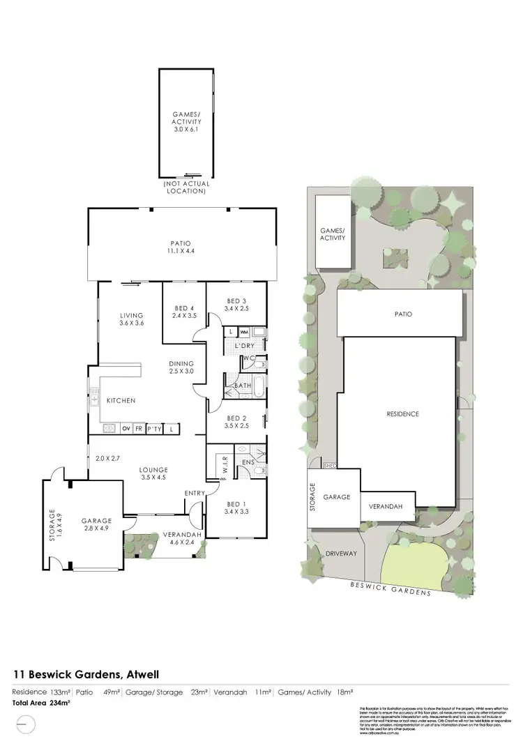 Floorplan of Homely house listing, 11 Beswick Gardens, Atwell WA 6164