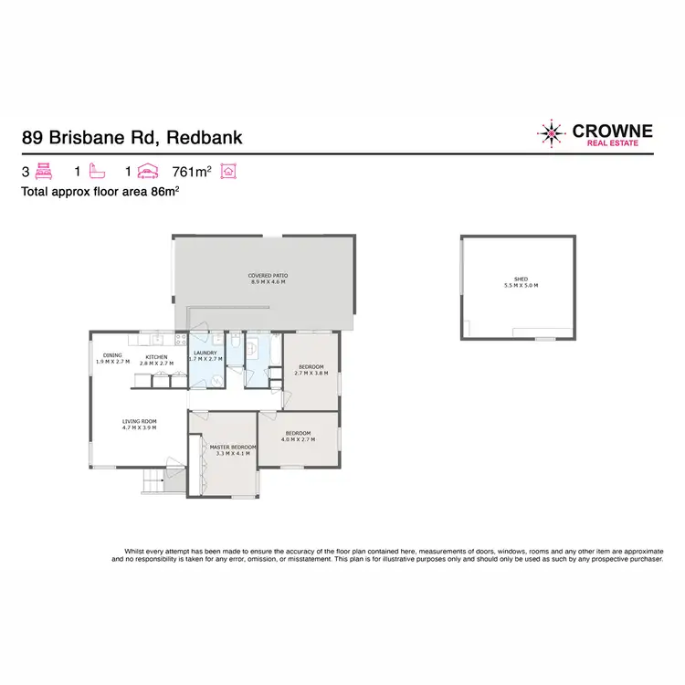 Floorplan of Homely house listing, 89 Brisbane Road, Redbank QLD 4301