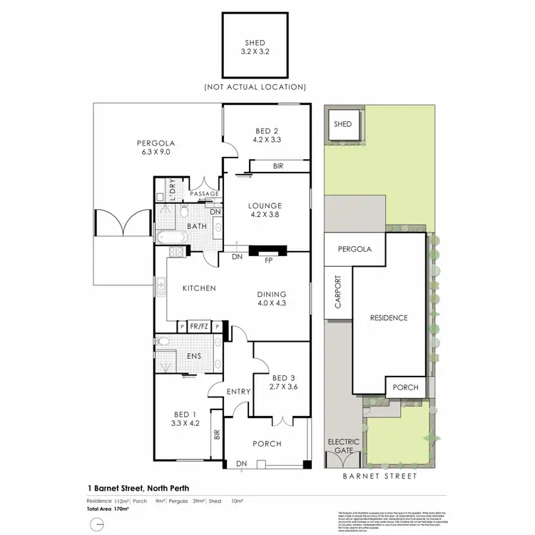 Floorplan of Homely house listing, 1 Barnet Street, North Perth WA 6006