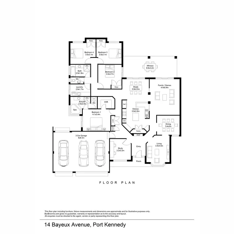 Floorplan of Homely house listing, 14 Bayeux Avenue, Port Kennedy WA 6172