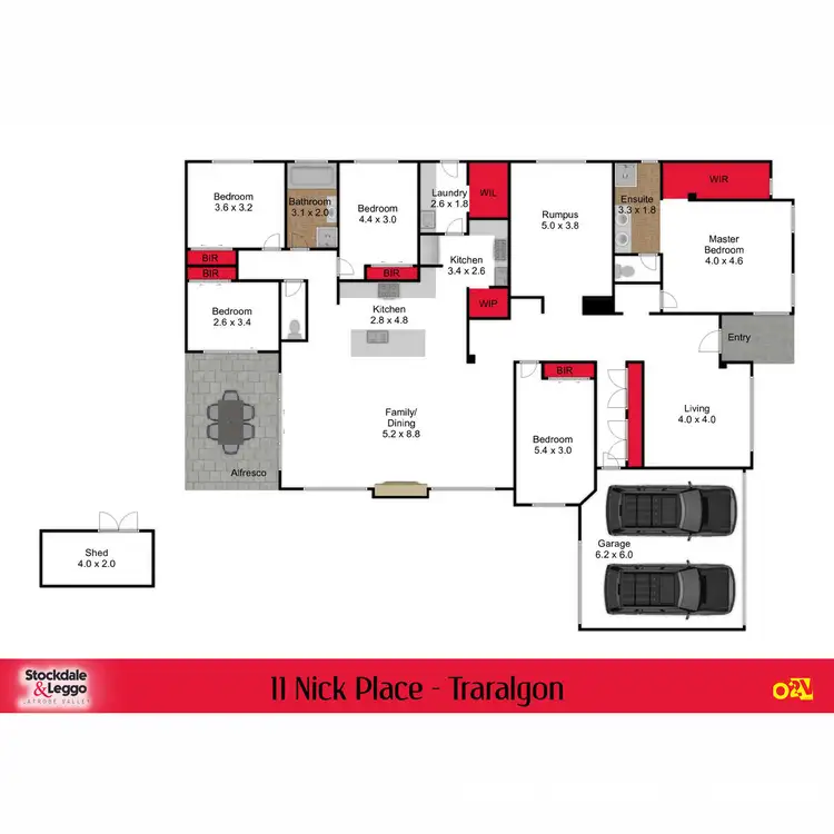 Floorplan of Homely house listing, 11 Nick Place, Traralgon VIC 3844