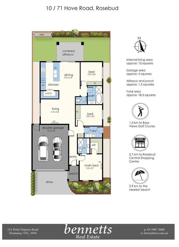 Floorplan of Homely unit listing, 10/71 Hove Road, Rosebud VIC 3939