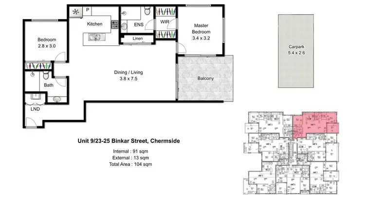 Floorplan of Homely apartment listing, 9/23 Binkar Street, Chermside QLD 4032