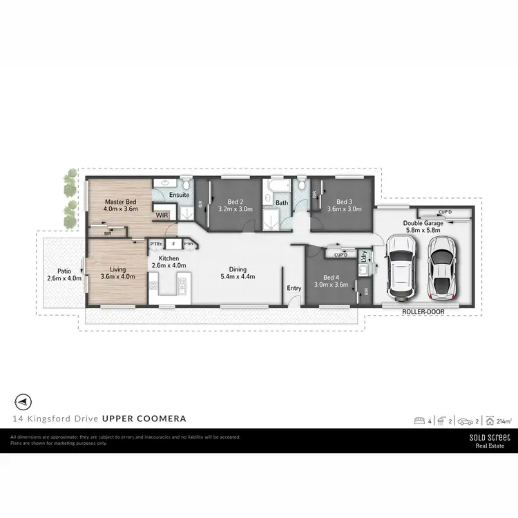 Floorplan of Homely house listing, 14 Kingsford Drive, Upper Coomera QLD 4209