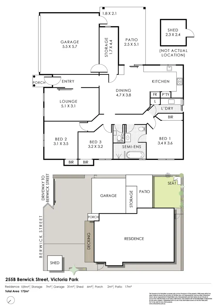 Floorplan of Homely house listing, 255b Berwick Street, Victoria Park WA 6100