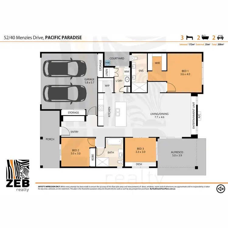Floorplan of Homely house listing, 52/40 Menzies Drive, Pacific Paradise QLD 4564