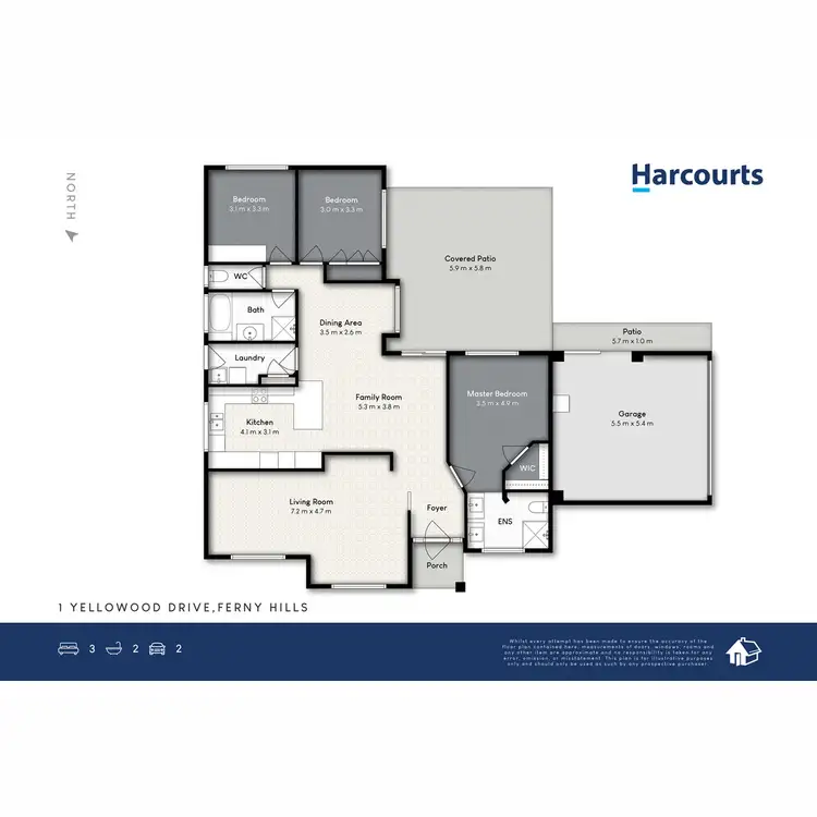 Floorplan of Homely house listing, 1 Yellowood Drive, Ferny Hills QLD 4055