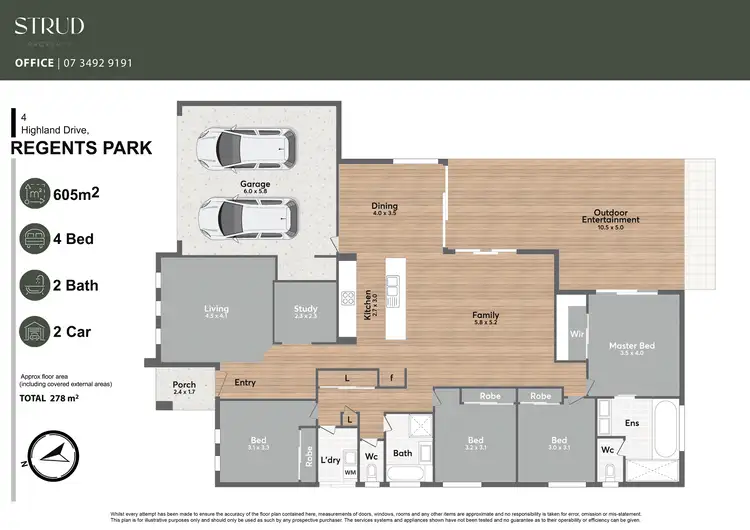 Floorplan of Homely house listing, 4 Highland Drive, Regents Park QLD 4118