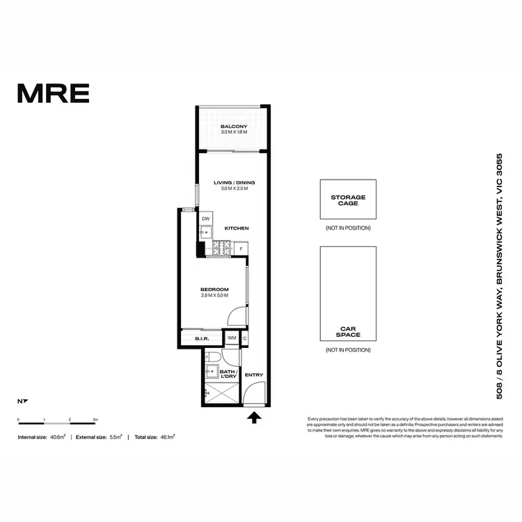 Floorplan of Homely apartment listing, 508/8 Olive York Way, Brunswick West VIC 3055