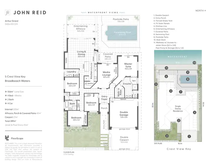 Floorplan of Homely house listing, 5 Crest View Key, Broadbeach Waters QLD 4218