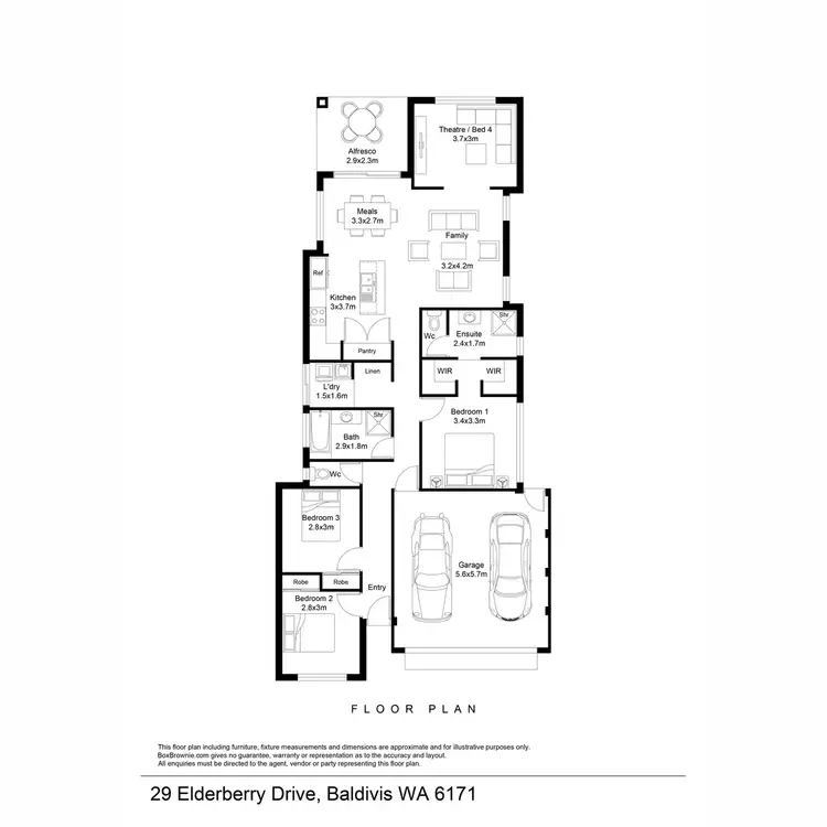 Floorplan of Homely house listing, 29 Elderberry Drive, Baldivis WA 6171