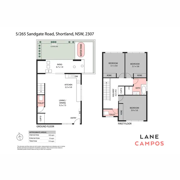 Floorplan of Homely unit listing, 5/265 Sandgate Road, Shortland NSW 2307